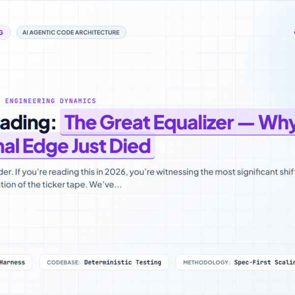 2026 AI Trading: The Great Equalizer — Why the Institutional Edge Just Died