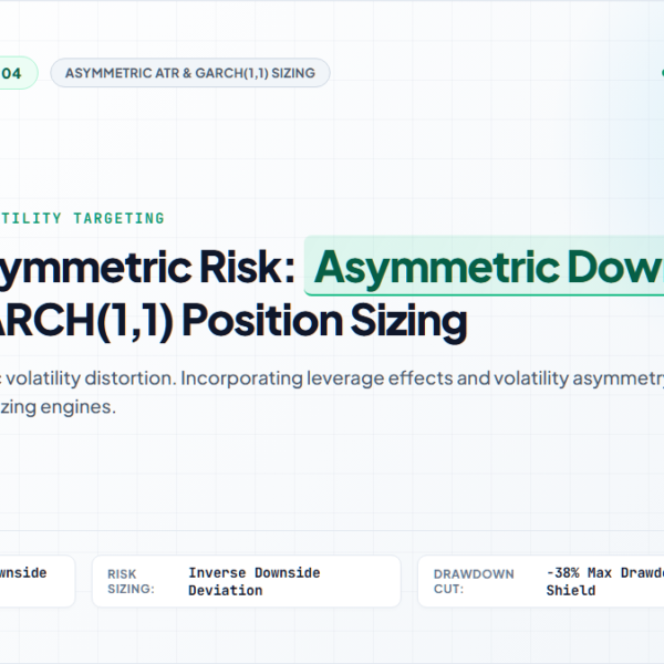 [Legacy Renewal #04] Beyond Symmetric Risk: Implementing Asymmetric Downside ATR & GARCH(1,1) Volatility Position Sizing for Swing Portfolios