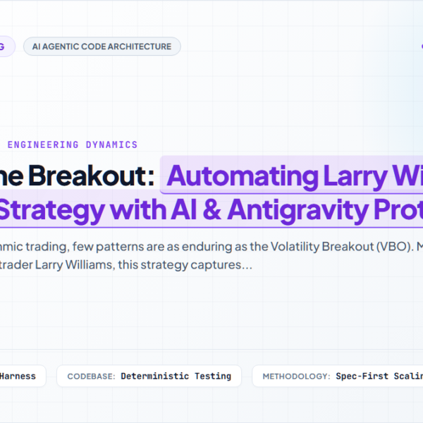Beyond the Breakout: Automating Larry Williams’ Volatility Strategy with AI & Antigravity Protocol