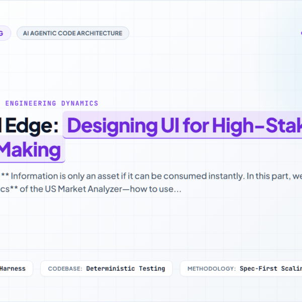 [Vibe Coding Series #3] The Visual Edge: Designing UI for High-Stakes Decision Making