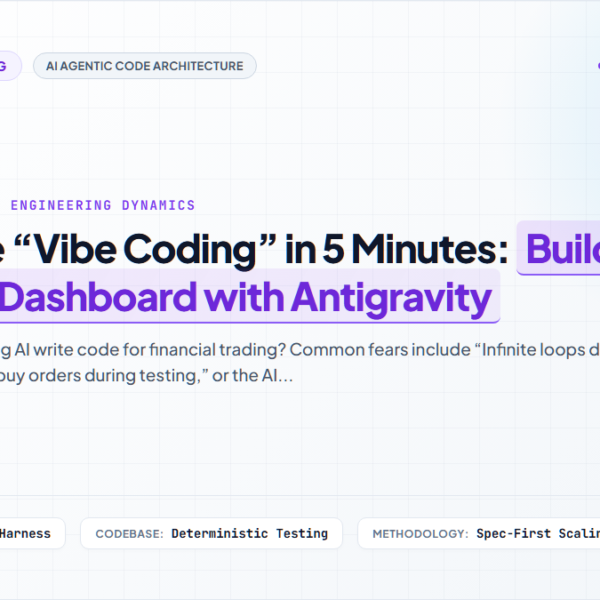 [Guide] Start Safe “Vibe Coding” in 5 Minutes: Building a US Stock Dashboard with Antigravity
