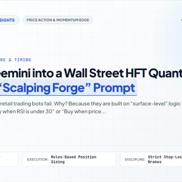 I Turned Gemini into a Wall Street HFT Quant: The Ultimate “Scalping Forge” Prompt