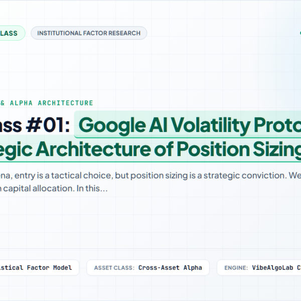 Masterclass #01: Google AI Volatility Protocol – The Strategic Architecture of Position Sizing