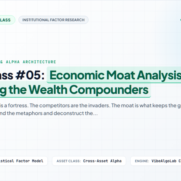Masterclass #05: Economic Moat Analysis – Identifying the Wealth Compounders
