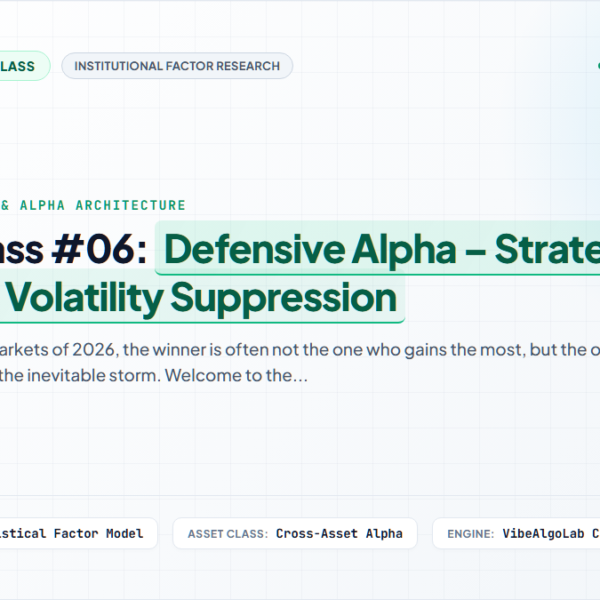 Masterclass #06: Defensive Alpha – Strategic Income & Volatility Suppression