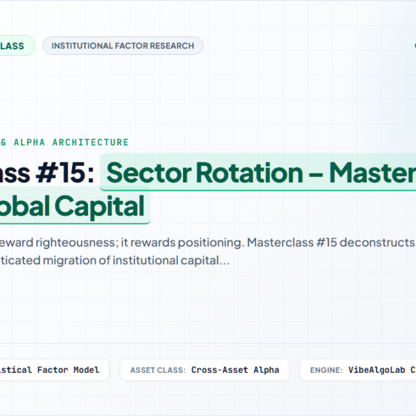 Masterclass #15: Sector Rotation – Mastering the Tide of Global Capital