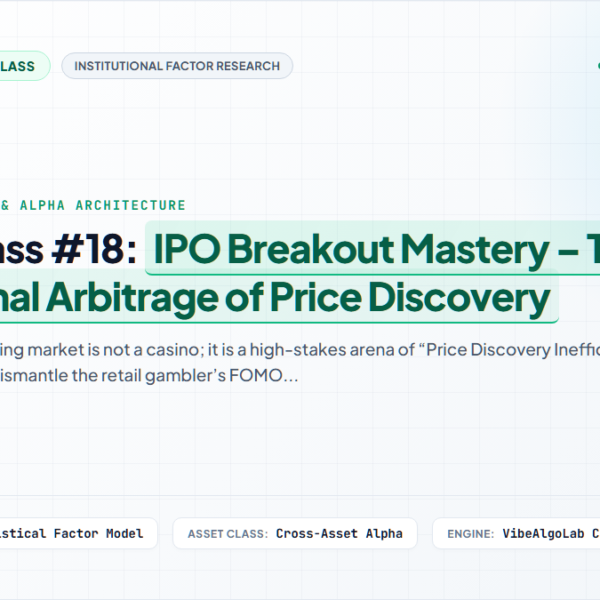Masterclass #18: IPO Breakout Mastery – The Institutional Arbitrage of Price Discovery