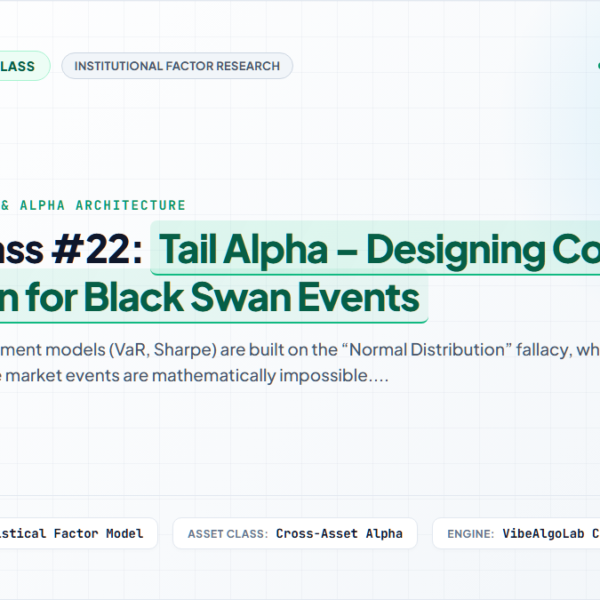 Masterclass #22: Tail Alpha – Designing Convex Protection for Black Swan Events
