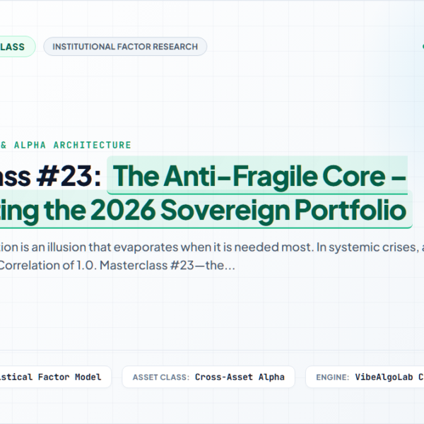 Masterclass #23: The Anti-Fragile Core – Synthesizing the 2026 Sovereign Portfolio