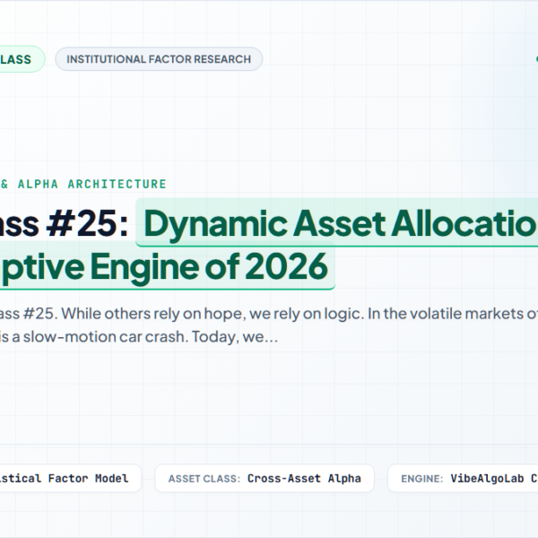 Masterclass #25: Dynamic Asset Allocation (DAA) – The Adaptive Engine of 2026