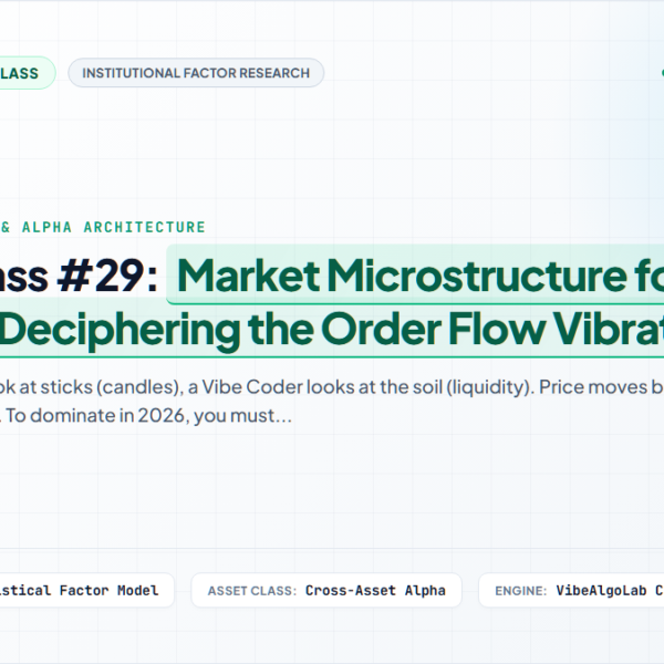 Masterclass #29: Market Microstructure for Quants – Deciphering the Order Flow Vibration