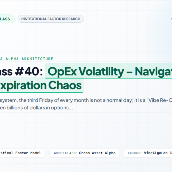 Masterclass #40: OpEx Volatility – Navigating the Options Expiration Chaos