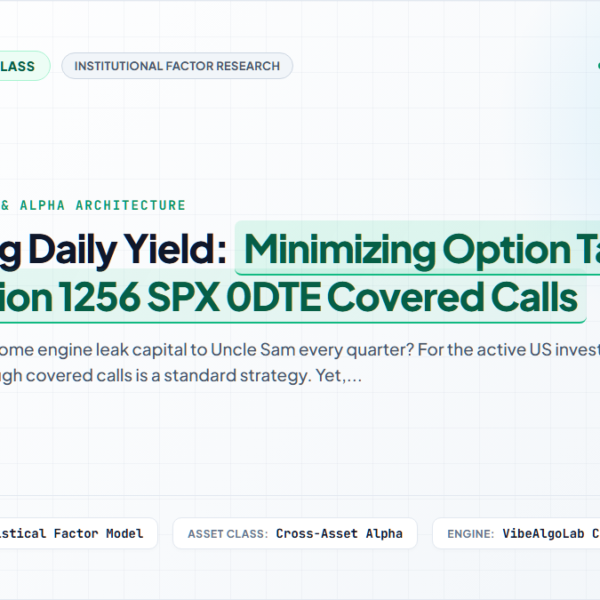 [Masterclass] Harvesting Daily Yield: Minimizing Option Tax Drag with Section 1256 SPX 0DTE Covered Calls