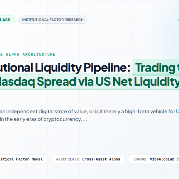 [Masterclass] The Institutional Liquidity Pipeline: Trading the Bitcoin-Nasdaq Spread via US Net Liquidity Signals