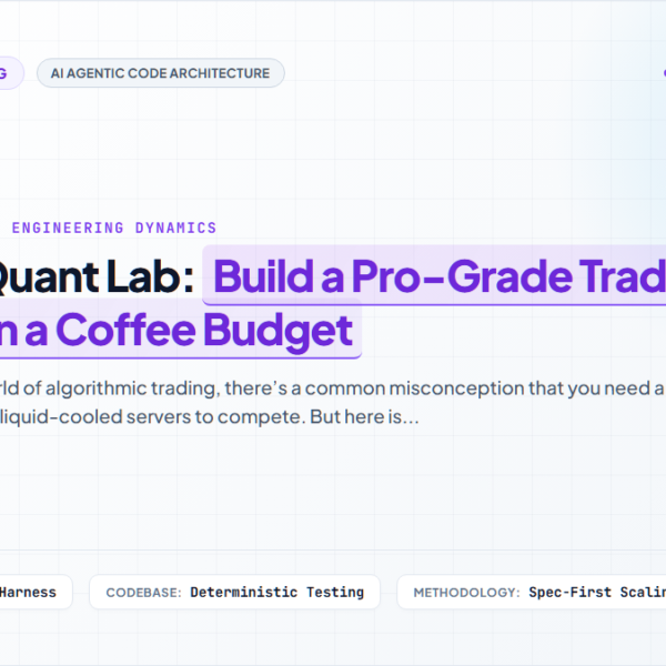 The $20 Quant Lab: Build a Pro-Grade Trading System on a Coffee Budget