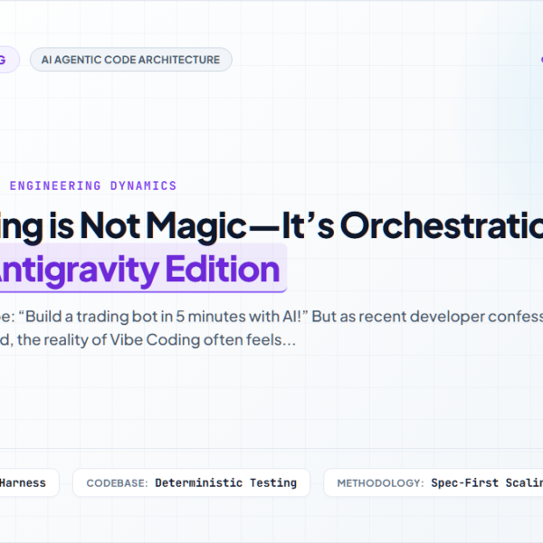 Vibe Coding is Not Magic—It’s Orchestration: Google Antigravity Edition