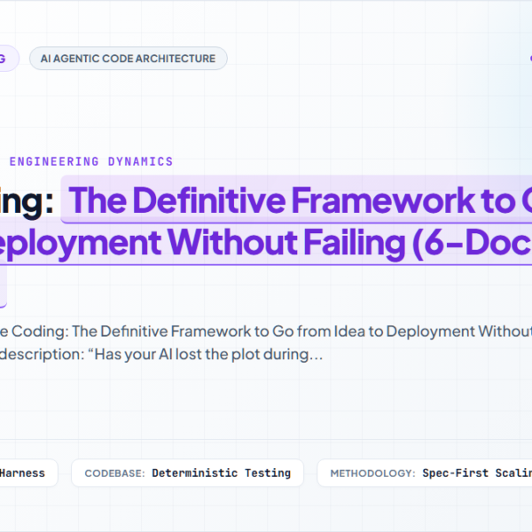 Vibe Coding: The Definitive Framework to Go from Idea to Deployment Without Failing (6-Document Strategy)