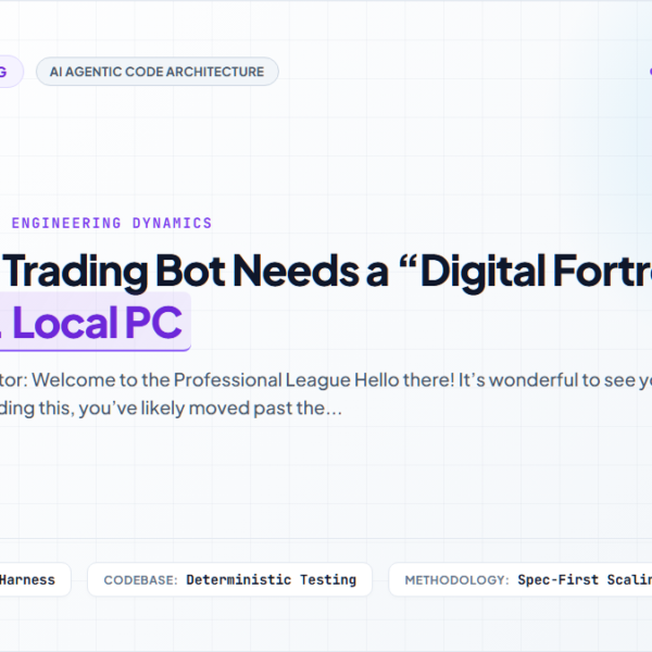 Why Your Trading Bot Needs a “Digital Fortress”: Cloud vs. Local PC