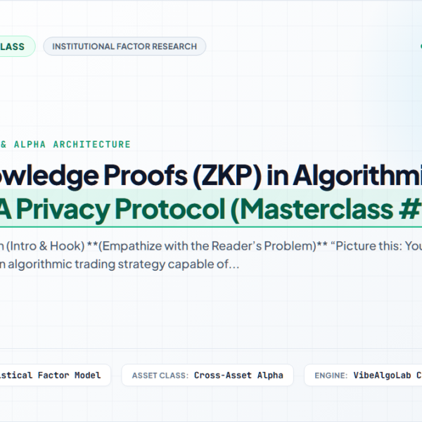 Zero-Knowledge Proofs (ZKP) in Algorithmic Trading: A Privacy Protocol (Masterclass #49)